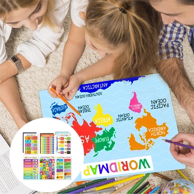 Colorful Educational Posters（18PCS/SET ）