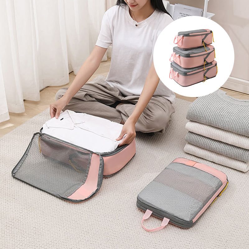 Compressed Packing Cubes Travel Storage Set