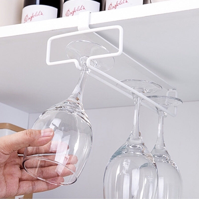 Under Cabinet Single Row Wine Glass Holder