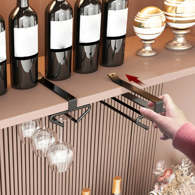 Under Cabinet Single Row Wine Glass Holder