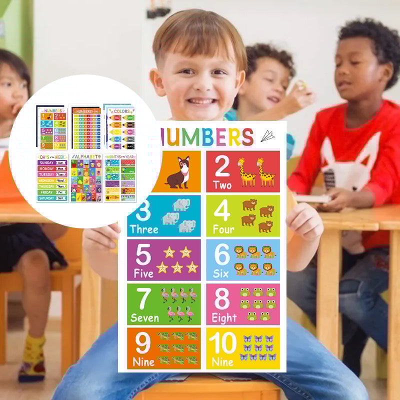 Colorful Educational Posters（18PCS/SET ）