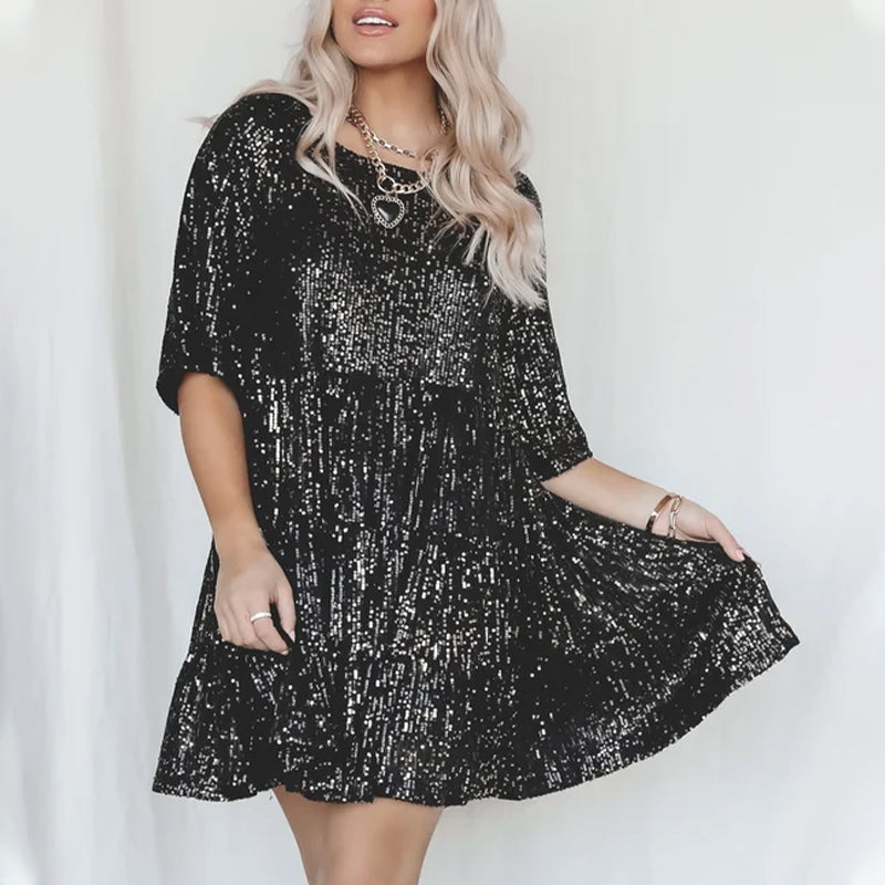 Sequin Baby Doll Dress