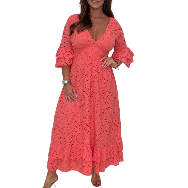 💕Loose High Waist Embroidered Dress💕