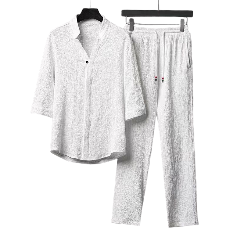 Men's 2 Pieces Linen Set Summer Outfits