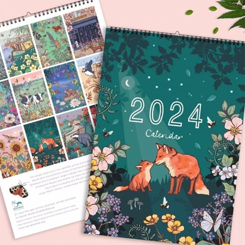 🗓️2024 Nature and Wildlife Art Wall Calendar🗓️