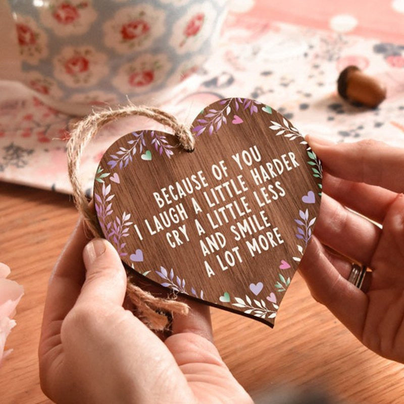 Wooden Heart Plaque Gift Exquisite Love Heart Craftsmanship
