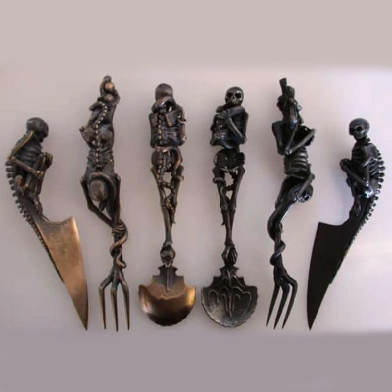 Halloween Gift Skeletal Cutlery Sets  （3 pcs）