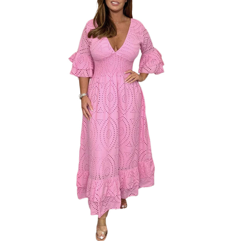 💕Loose High Waist Embroidered Dress💕