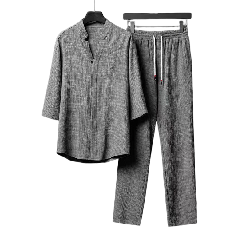 Men's 2 Pieces Linen Set Summer Outfits