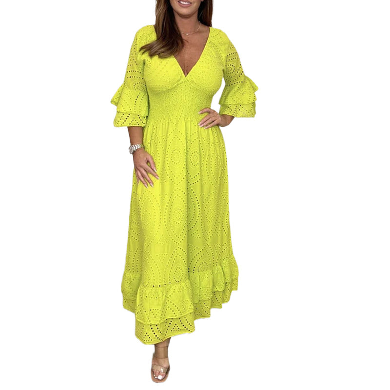 💕Loose High Waist Embroidered Dress💕