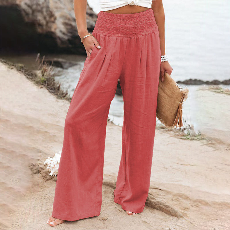 🔥 Summer Sale - 49% Off 🔥Casual Wide Leg Cotton and Linen Loose Trousers