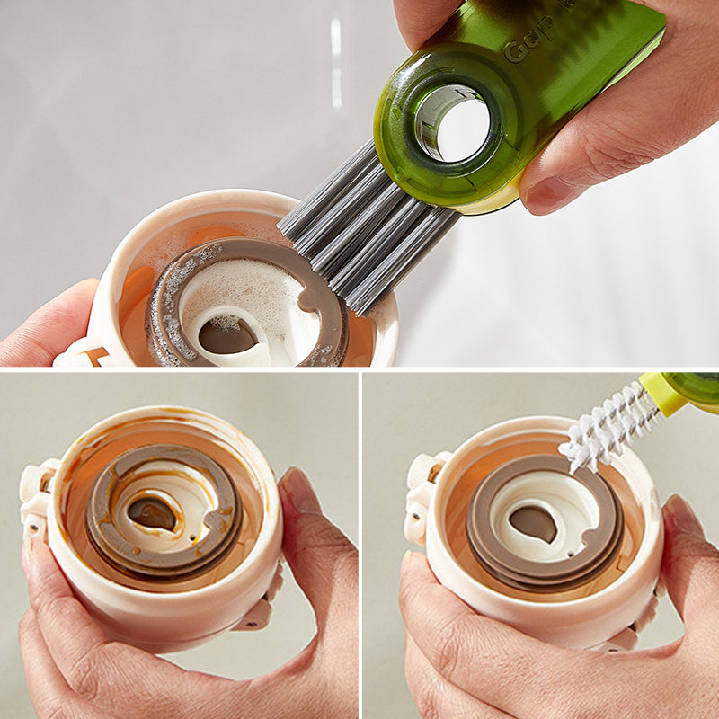 3-in-1 Cup Lid Crevice Cleaning Brush