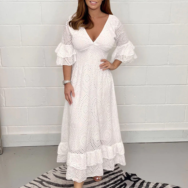 💕Loose High Waist Embroidered Dress💕
