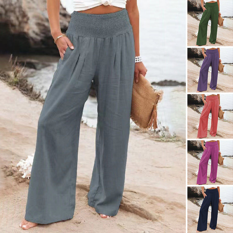 🔥 Summer Sale - 49% Off 🔥Casual Wide Leg Cotton and Linen Loose Trousers