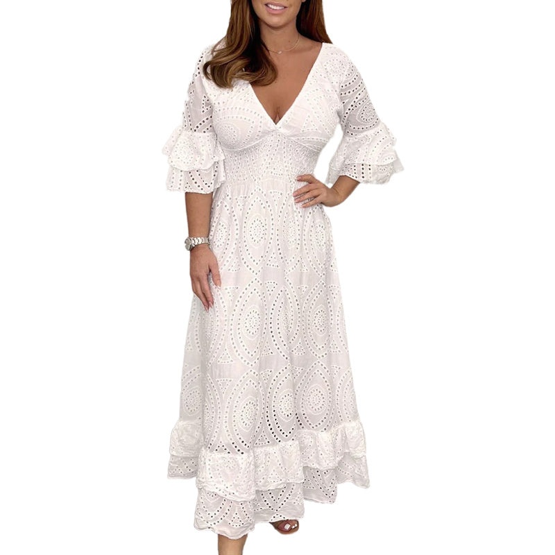 💕Loose High Waist Embroidered Dress💕