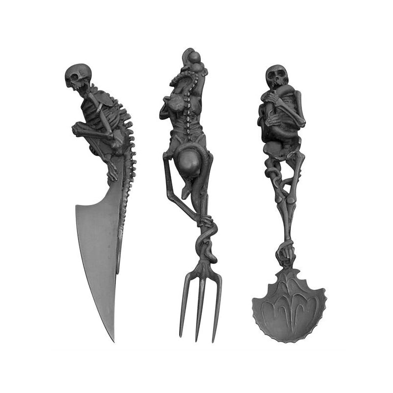 Halloween Gift Skeletal Cutlery Sets  （3 pcs）