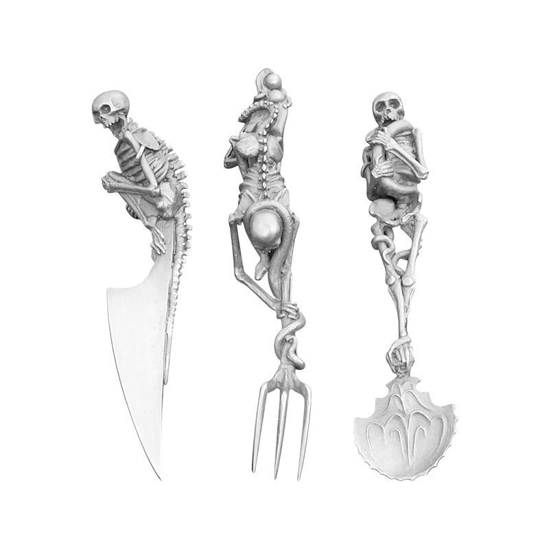 Halloween Gift Skeletal Cutlery Sets  （3 pcs）